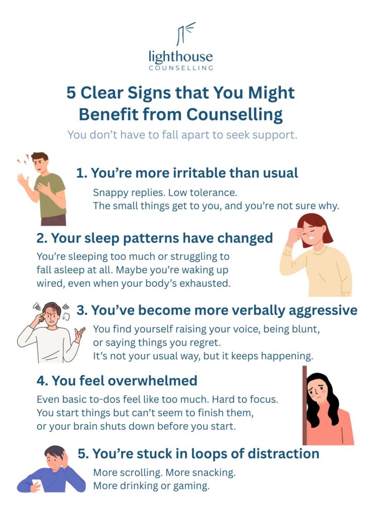 Signs that you might benefit from counselling